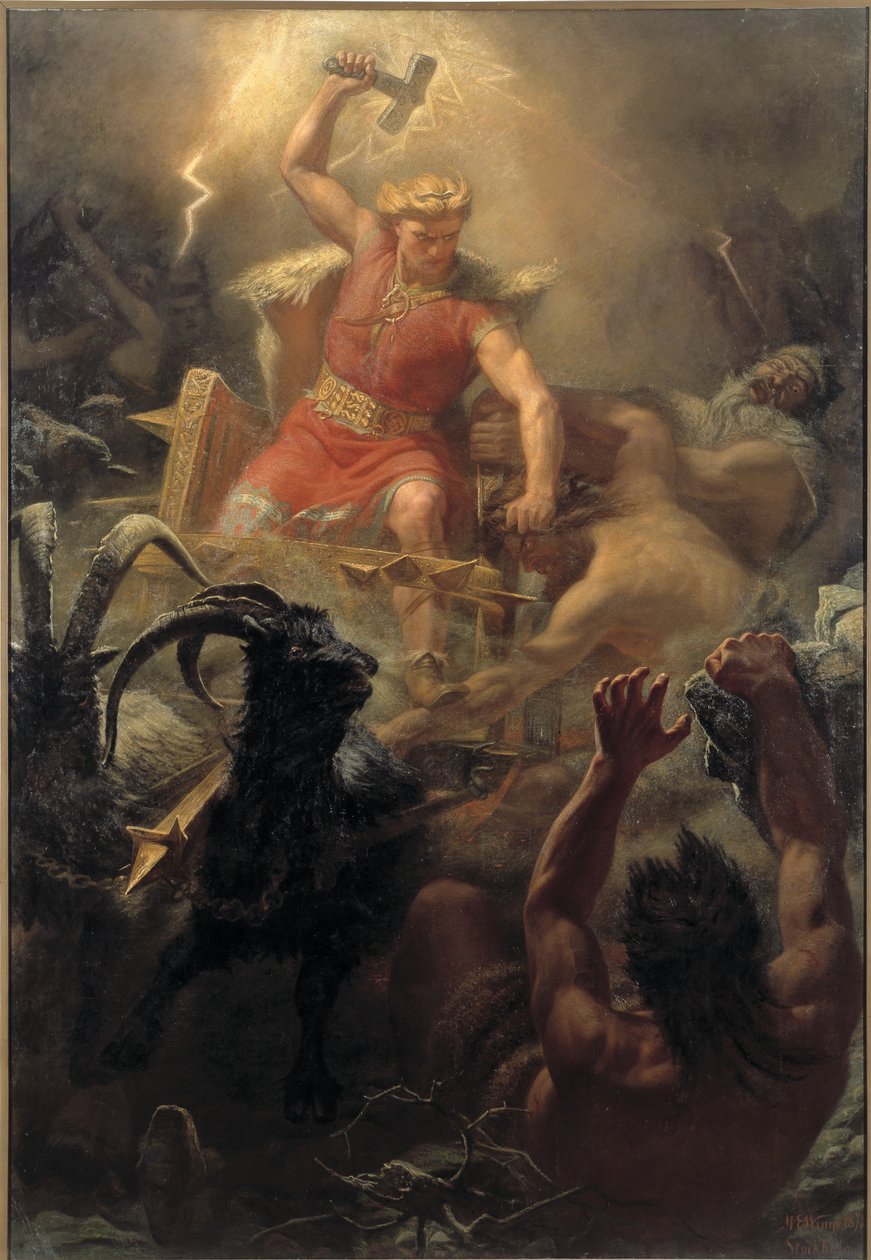 Thors Kampf mit den Riesen von Mårten Eskil Winge