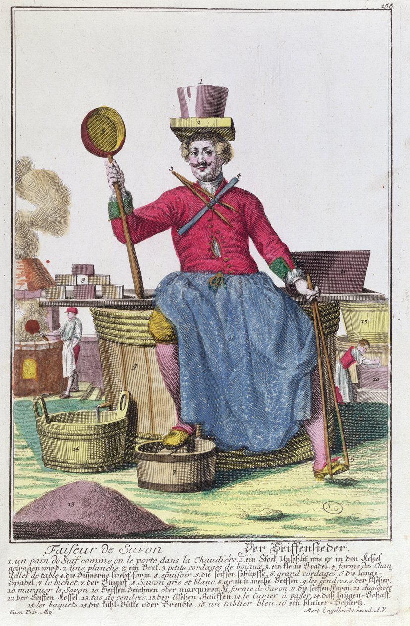 Der Seifenmacher, ca. 1735 von Martin Engelbrecht