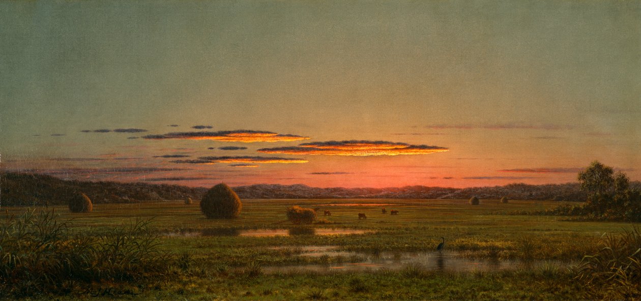 Sonnenuntergang, ca. 1880 von Martin Johnson Heade