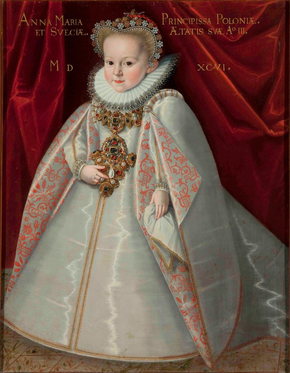 Porträt von Anna Maria Vasa (1593–1600), Tochter von König Sigismund III. von Polen von Martin Kober