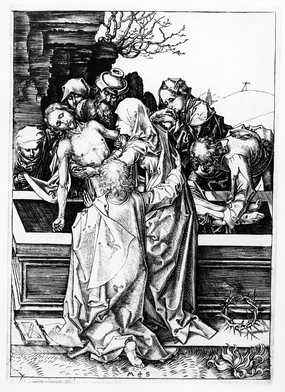 Die Grablegung, ca. 1475 von Martin Schongauer
