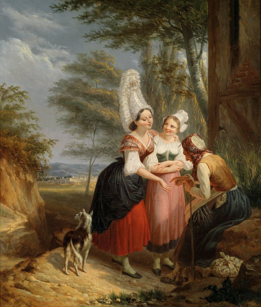 Zwei Mädchen bei der Wahrsagerin von Martin Silvestre Baptiste