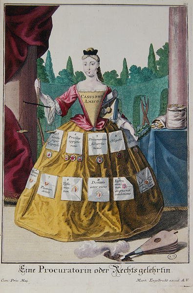 Eine Staatsanwältin, ca. 1735 von Martin Engelbrecht
