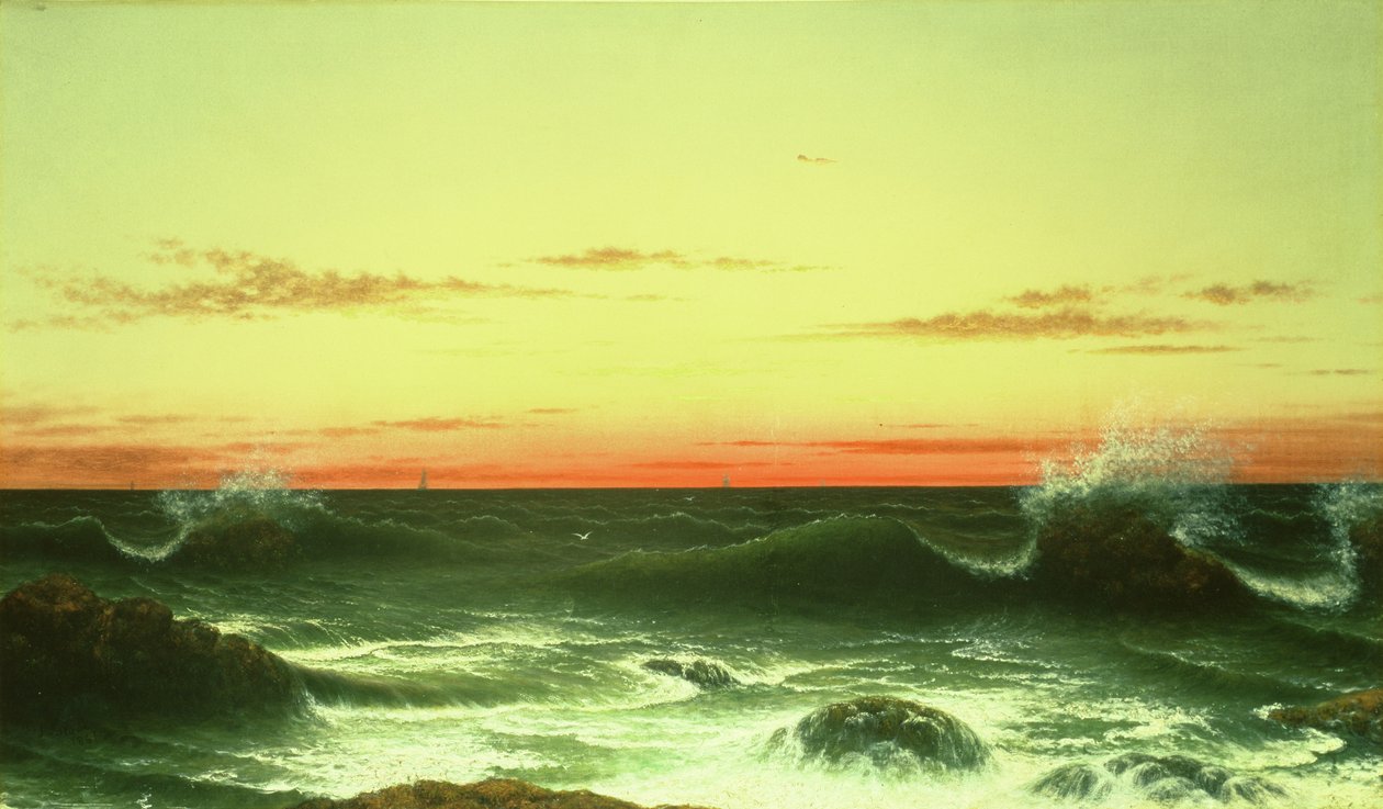 Meereslandschaft: Sonnenuntergang, 1861 von Martin Johnson Heade