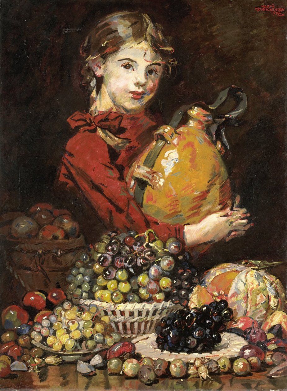 Monarosa, Tochter des Malers, als Obstverkäuferin von Martin Monnickendam