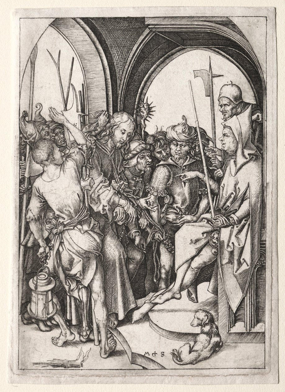 Christus vor dem Hohenpriester von Martin Schongauer