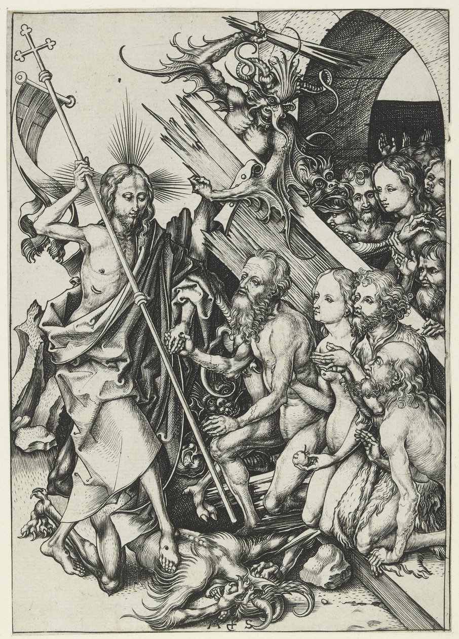 Christus in der Vorhölle von Martin Schongauer