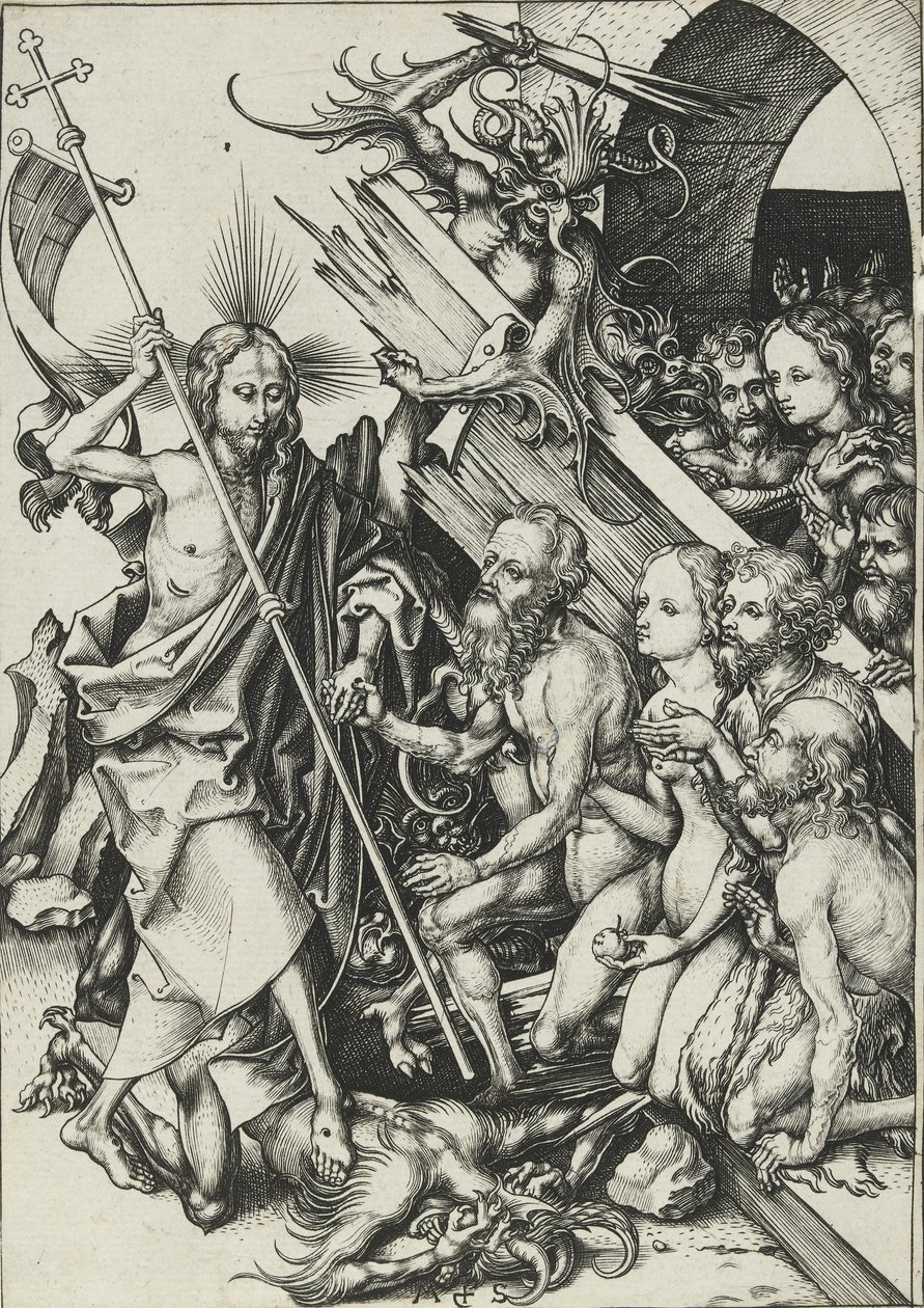 Christus in der Vorhölle, spätes 15. Jahrhundert von Martin Schongauer