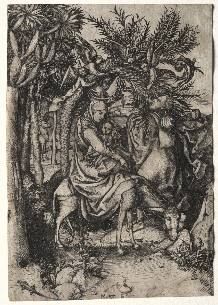 Flucht nach Ägypten von Martin Schongauer