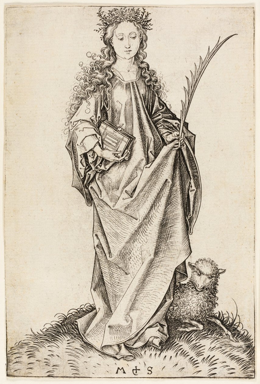 Die Heilige Agnes von Martin Schongauer