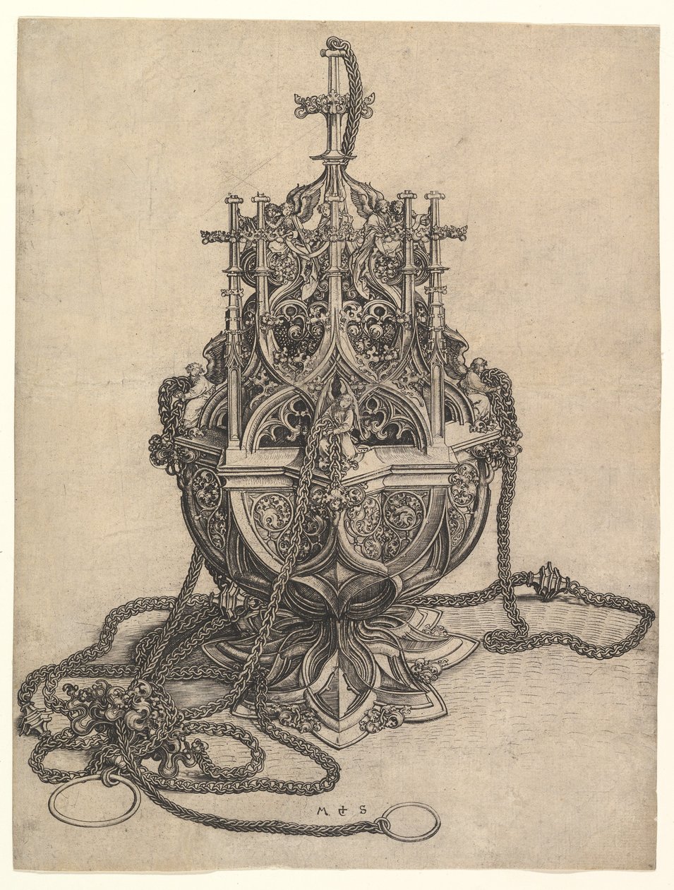 Der Weihrauchfass, ca. 1435-1491 von Martin Schongauer