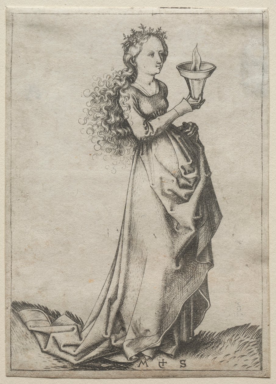 Die erste kluge Jungfrau von Martin Schongauer