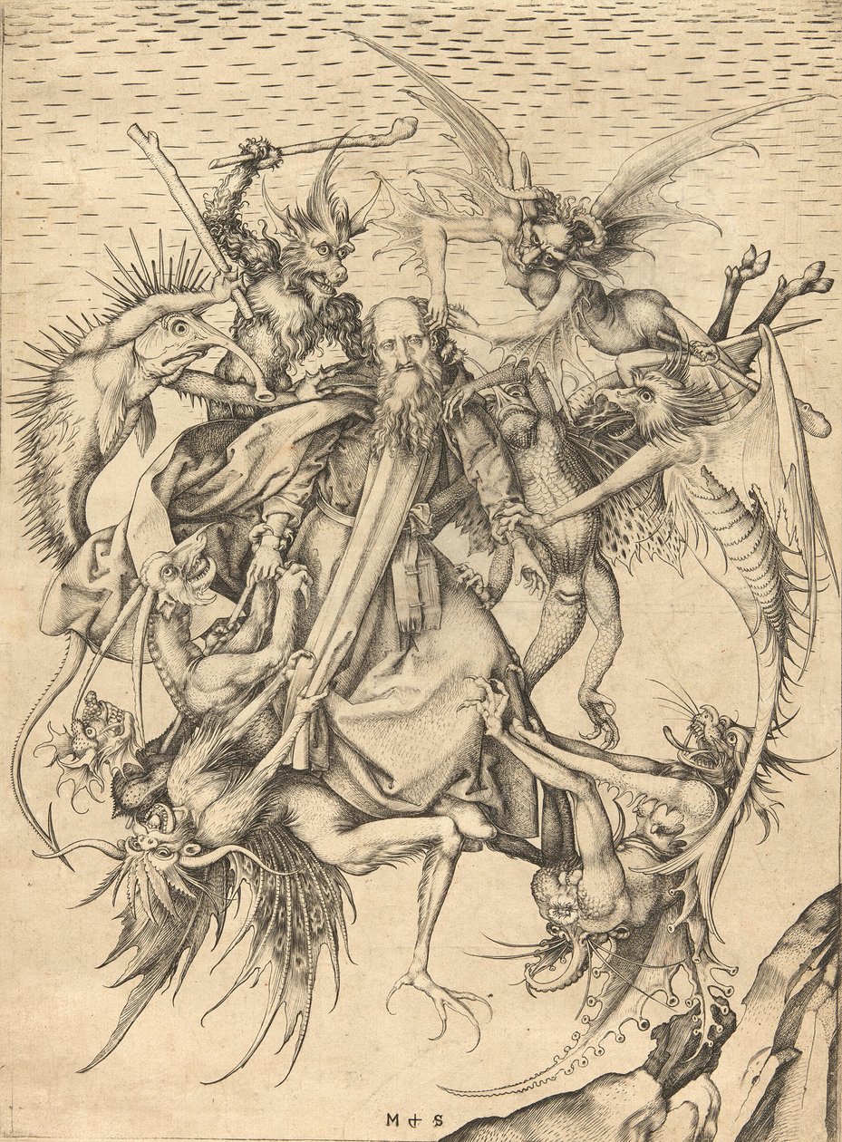 Die Versuchung des heiligen Antonius von Martin Schongauer