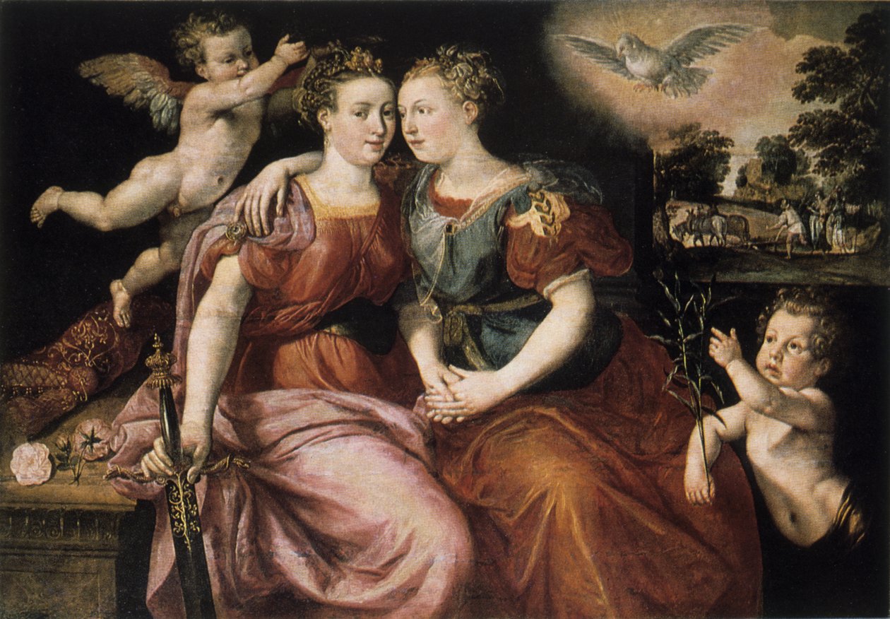 Frieden und Gerechtigkeit, 16. Jahrhundert von Maarten de Vos