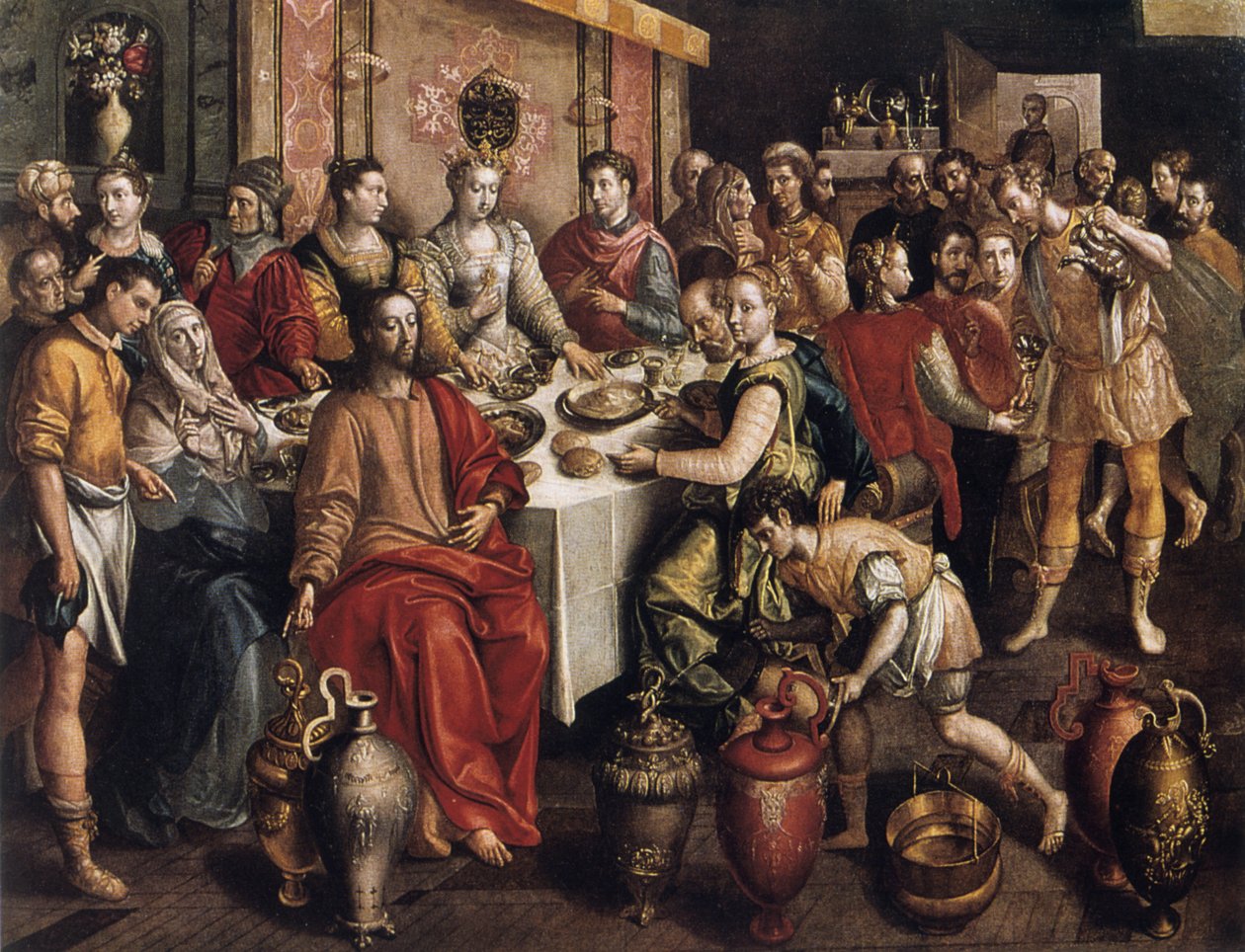 Die Hochzeit zu Kana, 1596-1597 von Maarten de Vos