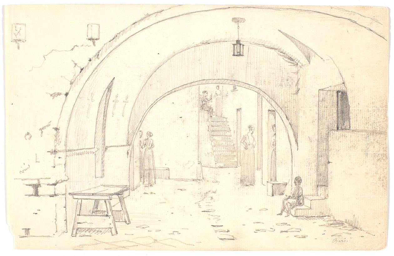 Straßenszene in Bari von Martinus Rørbye