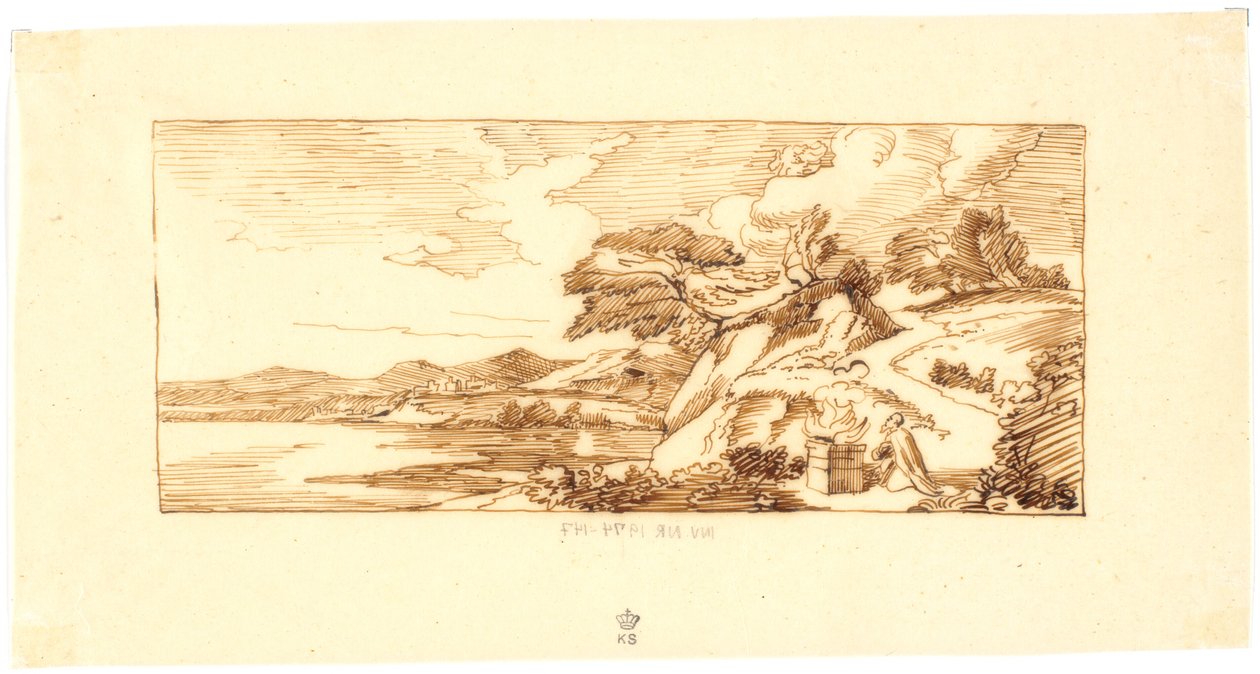 Landschaft mit biblischem Motiv von Martinus Rørbye