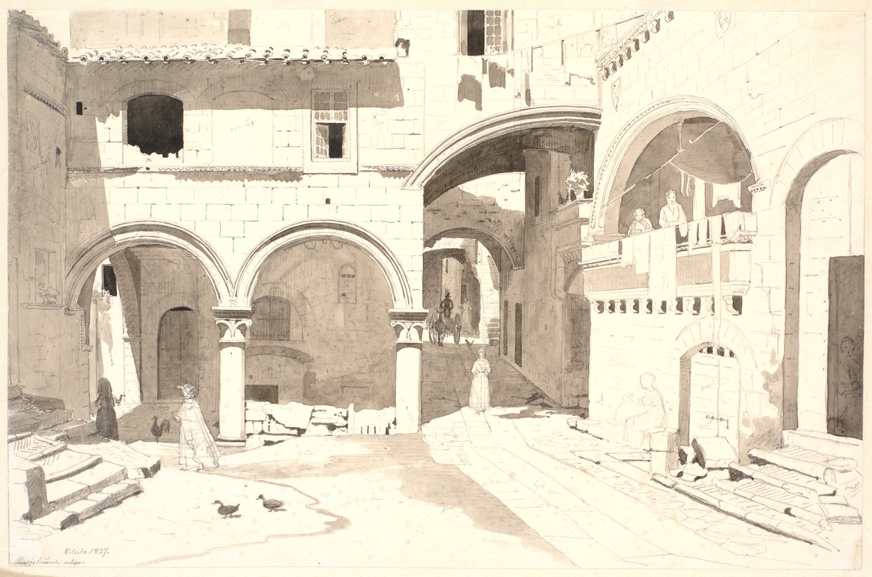 Piazza San Pellegrino von Martinus Rørbye
