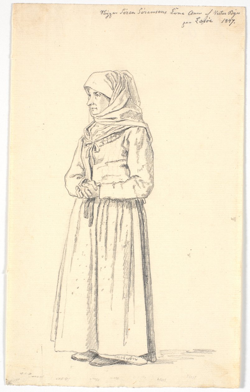 Skipperkonen Anne Sørensen aus Vesterby auf Læsø von Martinus Rørbye