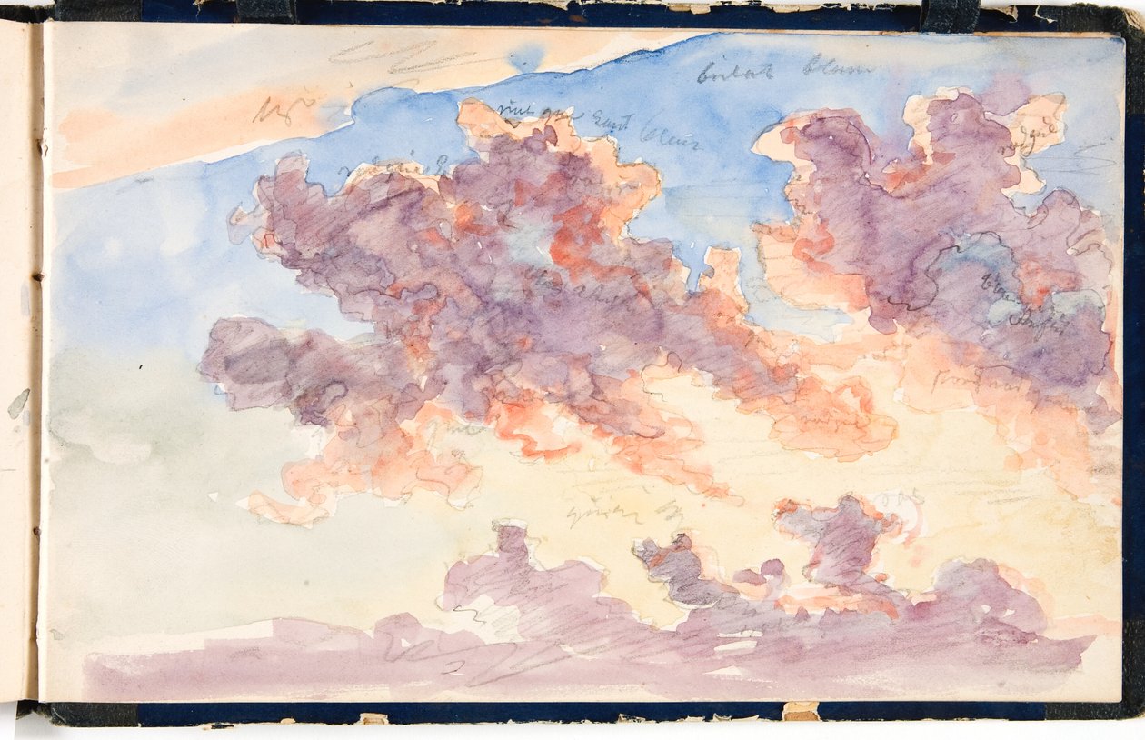 Wolkenstudie. Ein Sonnenuntergangshimmel von Martinus Rørbye