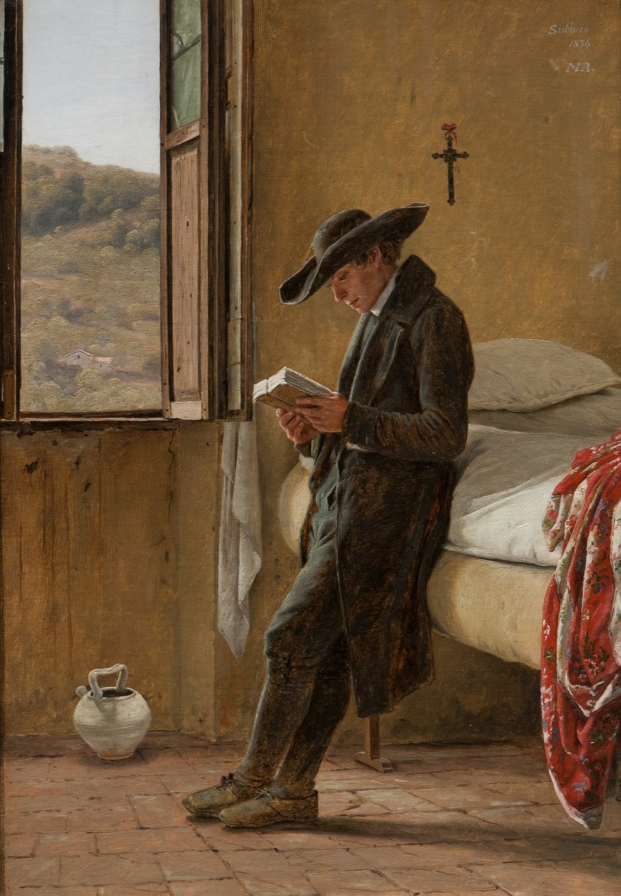 Junger Geistlicher beim Lesen, 1836 von Martinus Rørbye