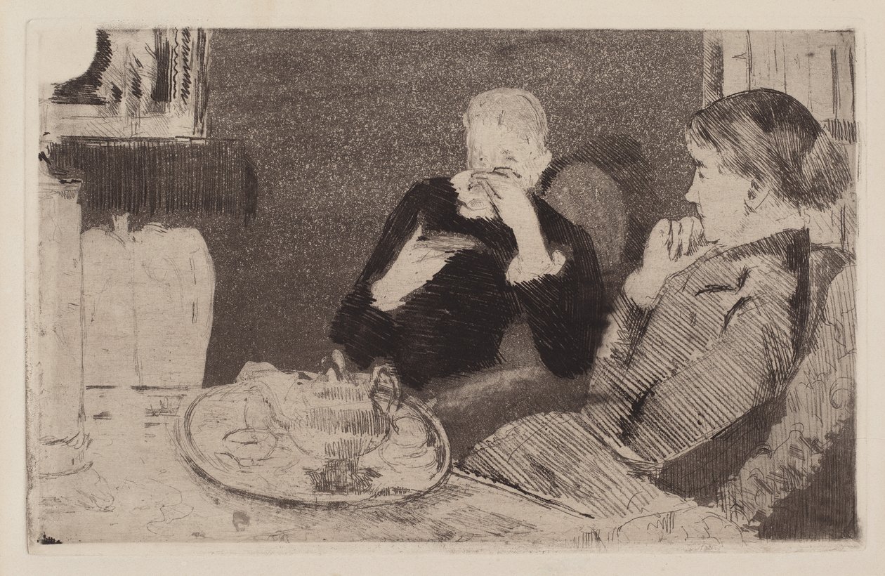 Lydia und ihre Mutter beim Tee von Mary Cassatt