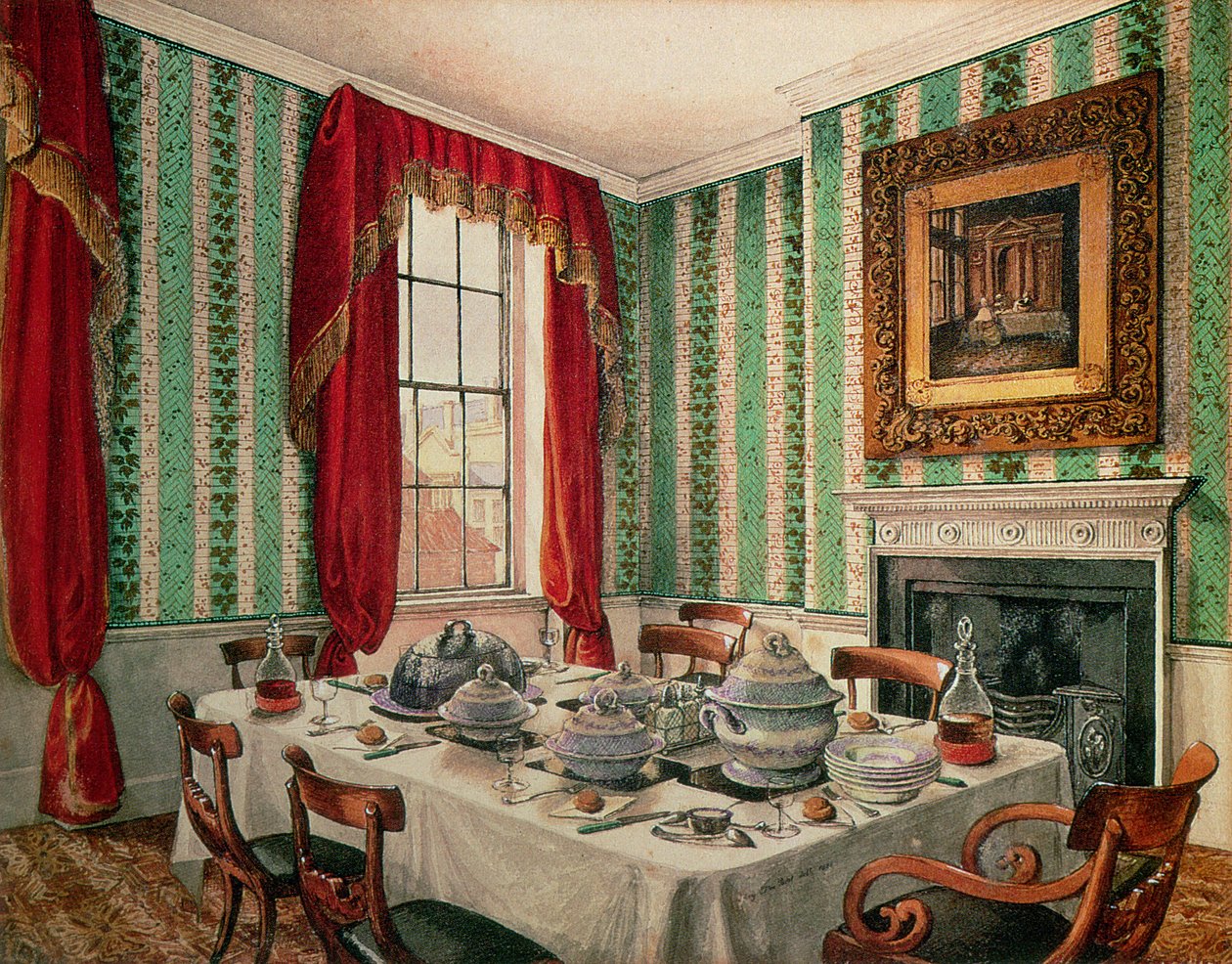 Unser Speisezimmer in York, 1838 von Mary Ellen Best