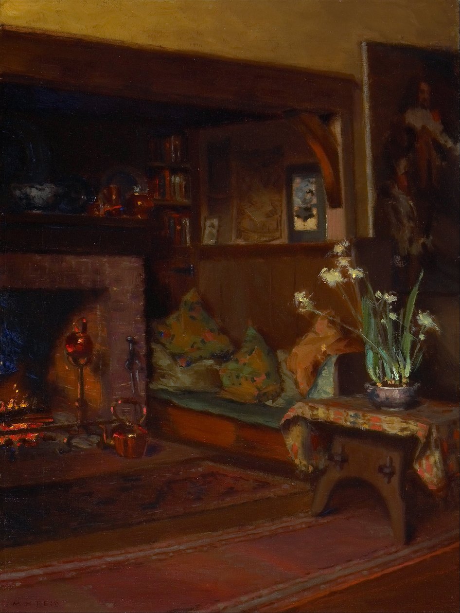Der Kamin in meinem Studio von Mary Hiester Reid