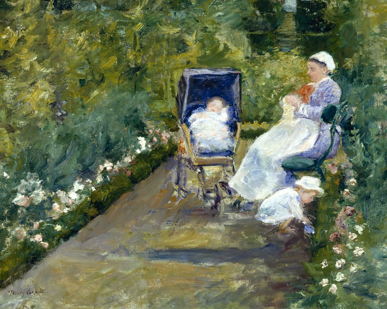 Kinder im Garten von Mary Cassatt