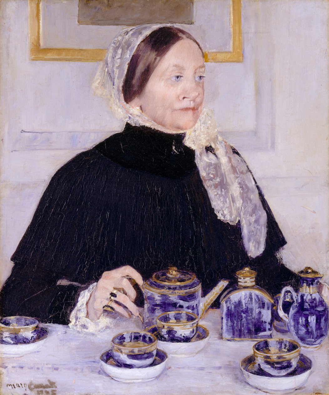 Dame am Teetisch, 1883-5 von Mary Cassatt