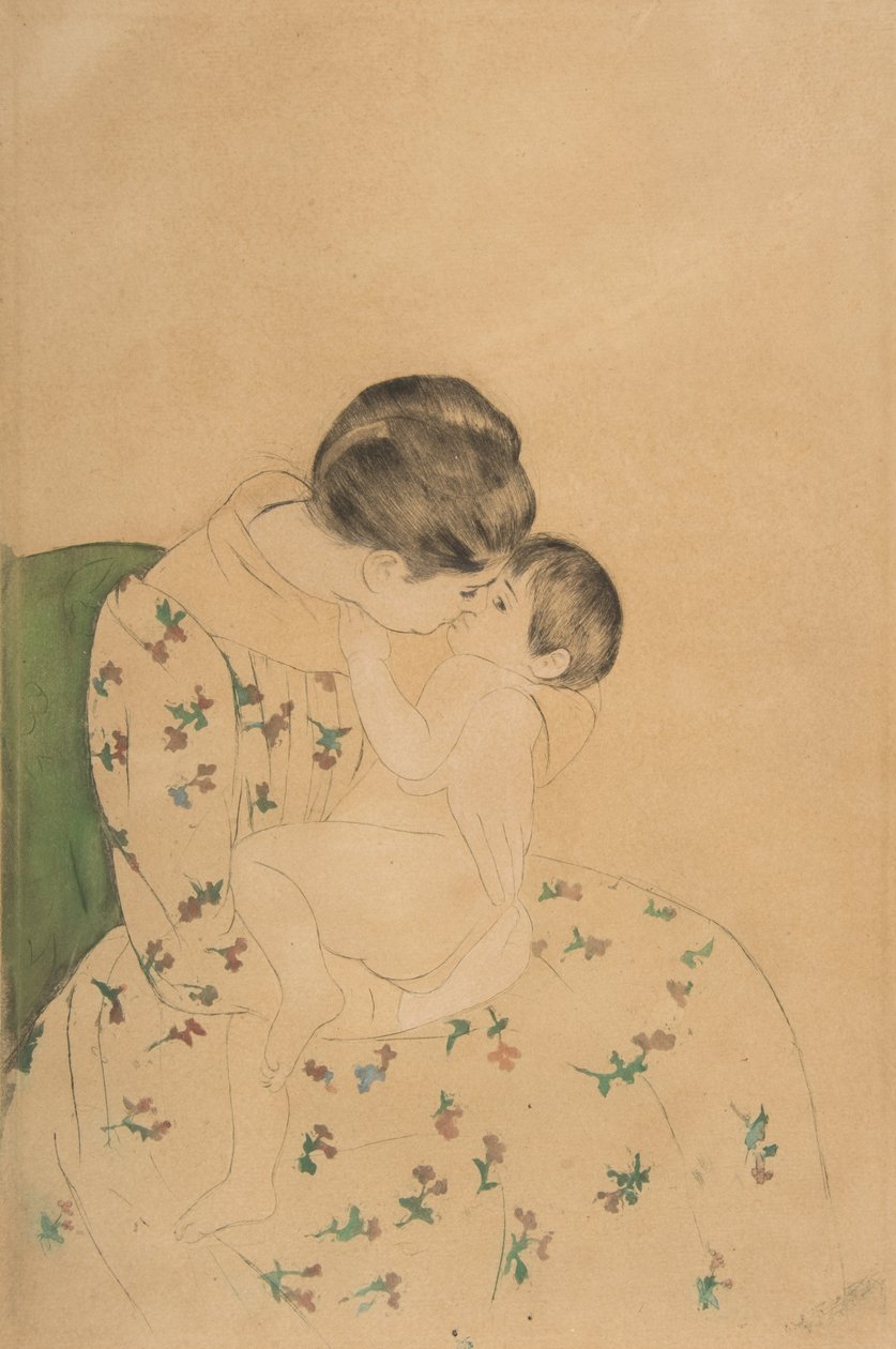 Mutterkuss, ca. 1891 von Mary Cassatt