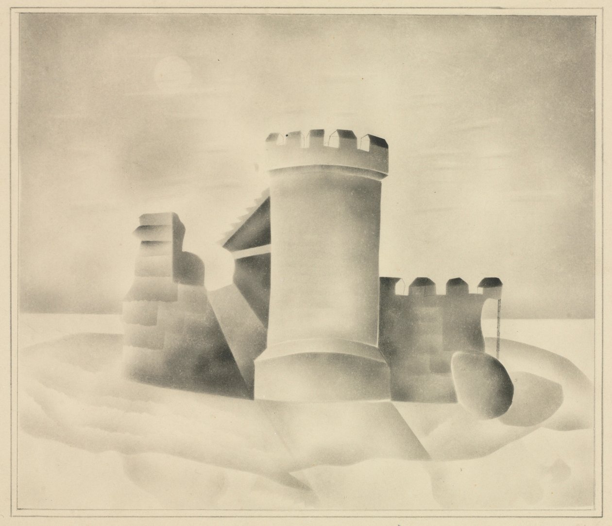 Ruinen im Mondlicht, 1840 von Mary Altha Nims