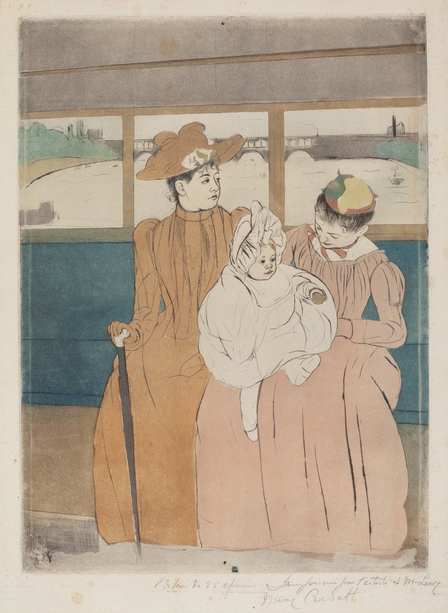Im Omnibus, 1890-1891 von Mary Cassatt