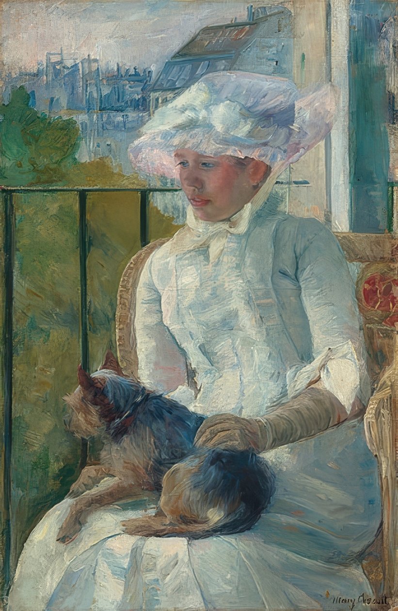 Junges Mädchen am Fenster von Mary Cassatt