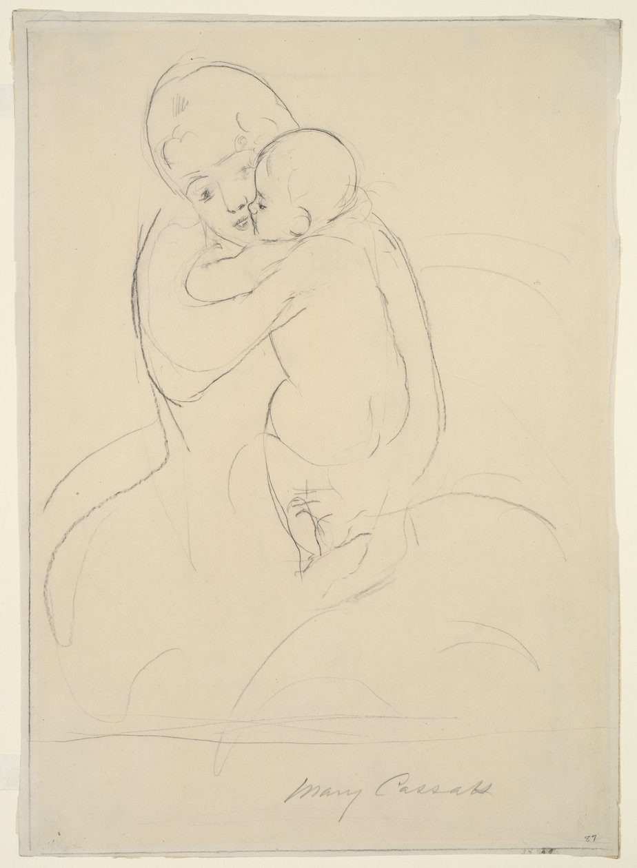 Mütterliche Liebkosung, 1921 von Mary Cassatt