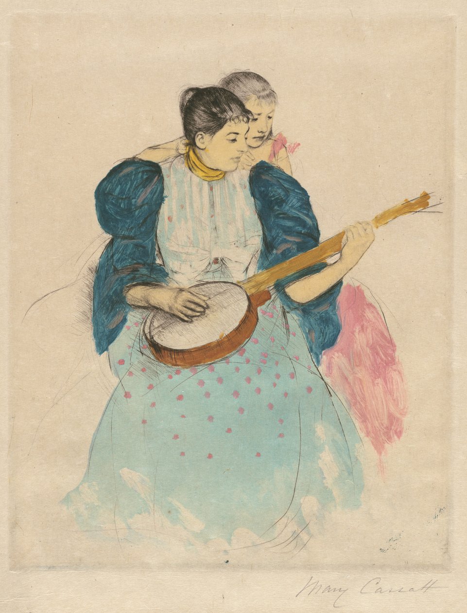 Die Banjo-Lektion von Mary Cassatt