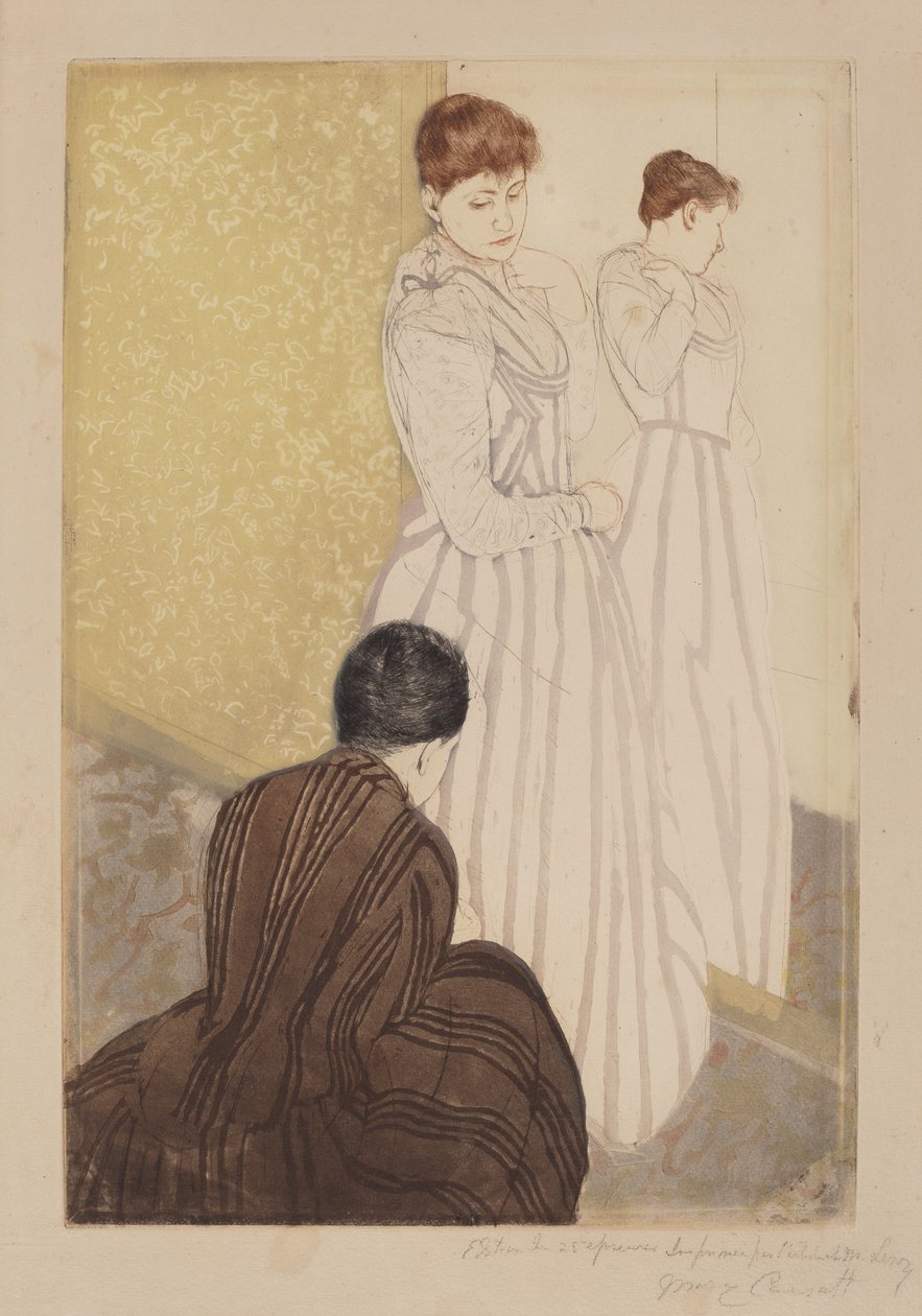 Die Anprobe von Mary Cassatt
