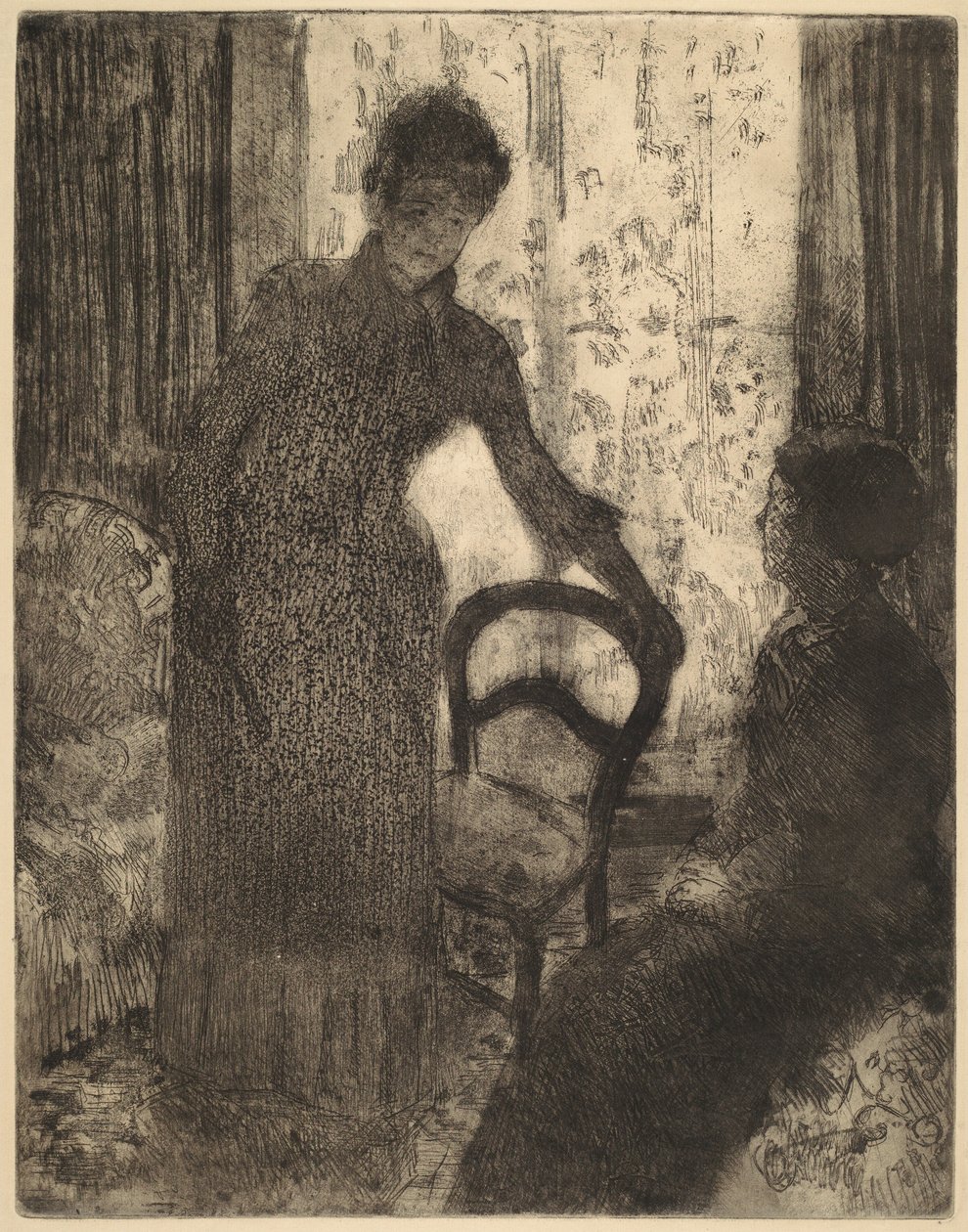 Der Besucher, ca. 1880 von Mary Cassatt