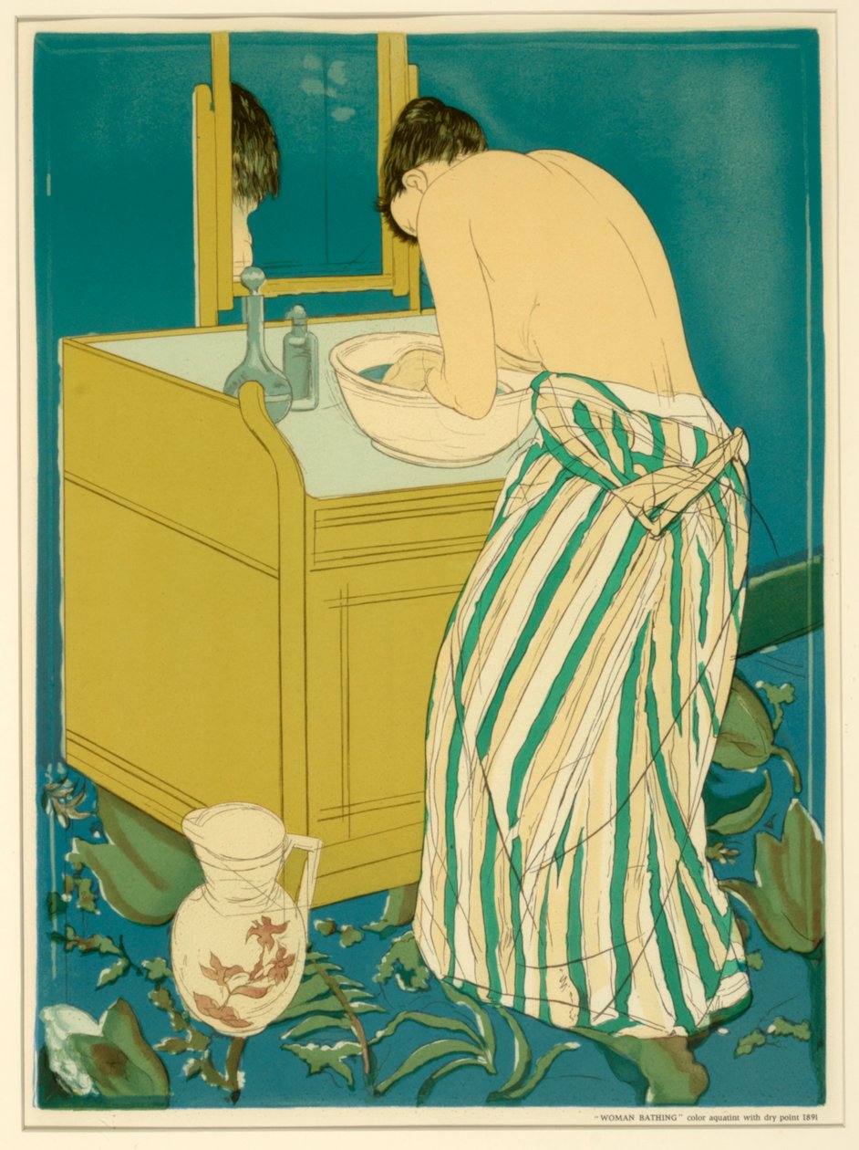 Badende Frau (Plakat) von Mary Cassatt