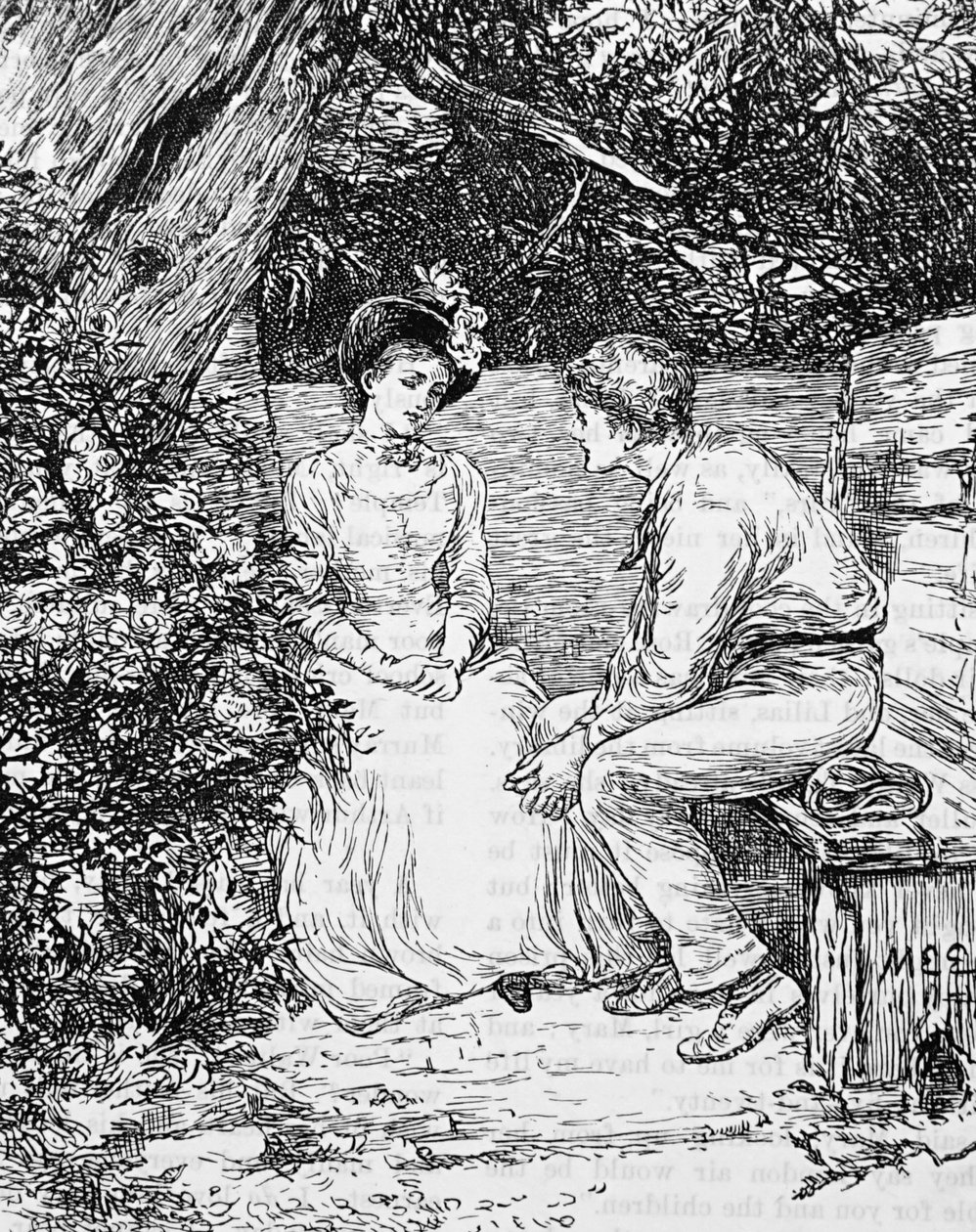 Ein Paar beim Flirten von Mary Ellen Edwards