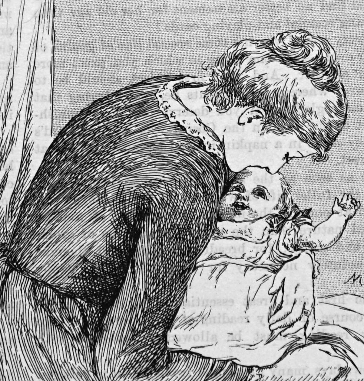 Eine Mutter, die ihr Kind kuschelt von Mary Ellen Edwards