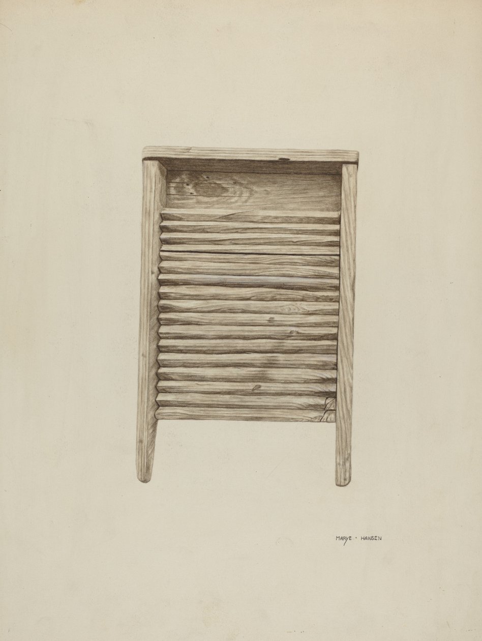 Waschbrett, ca. 1940 von Mary Hansen