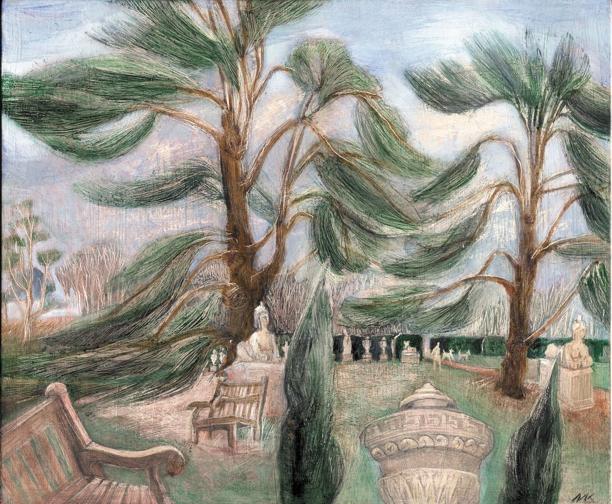 Chiswick House; Zedern und Sphinxe von Mary Kuper