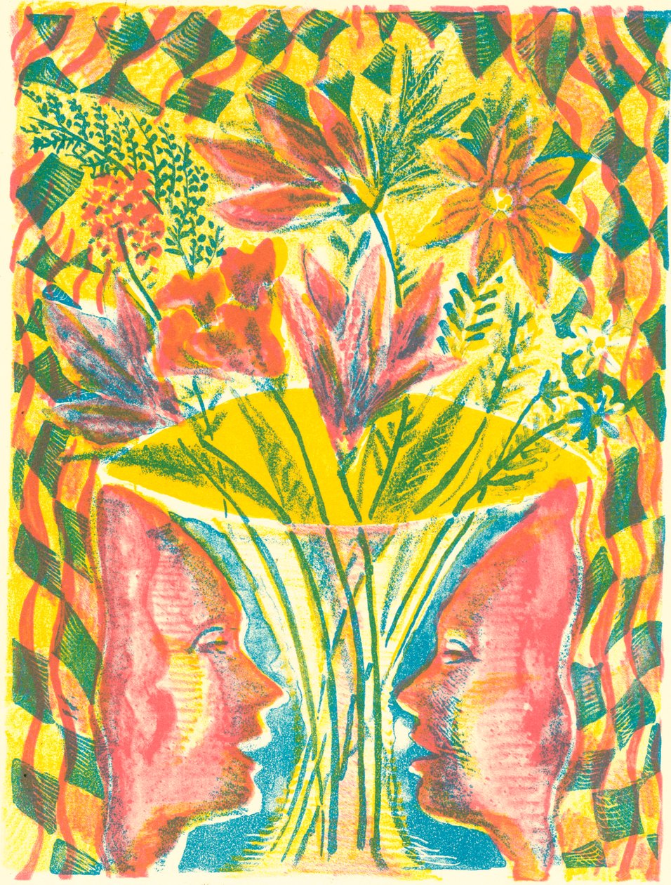 Gesichter und Blumen, 2015 von Mary Kuper