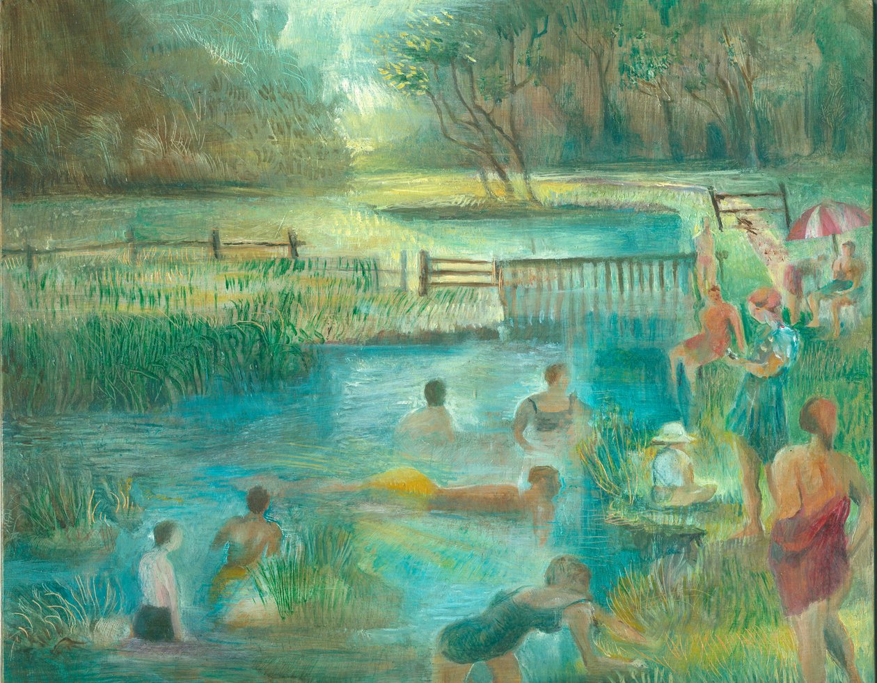 Schwimmer, Simonsbath, 2012 von Mary Kuper