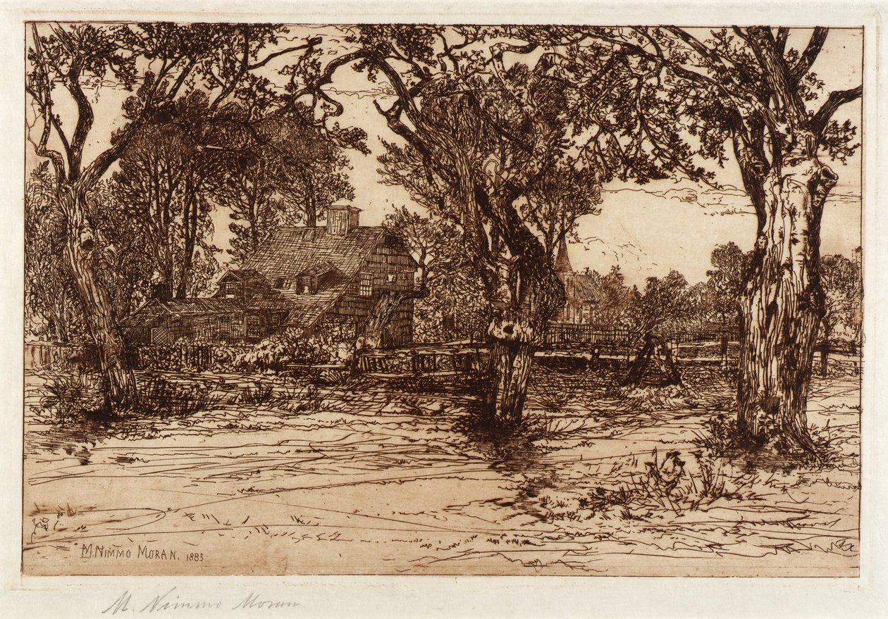 Das Haus meines Nachbarns--Easthampton von Mary Nimmo Moran