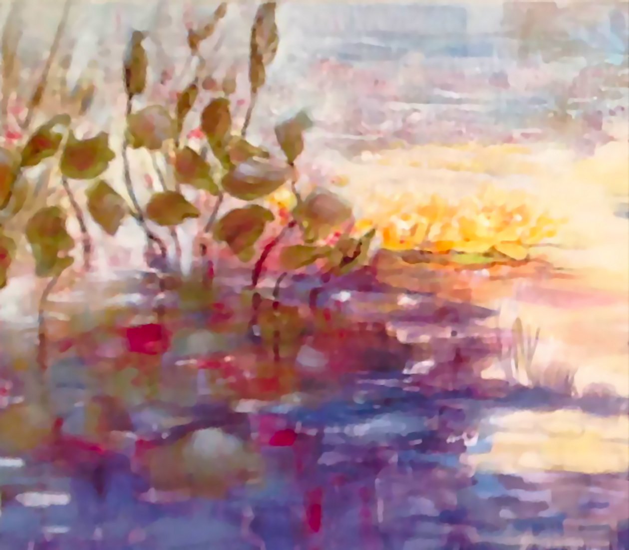 Goldene und rosa Reflexionen von Mary Smith