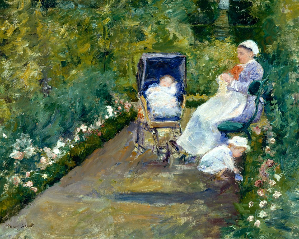 Kinder im Garten (Die Amme) von Mary Stevenson Cassatt