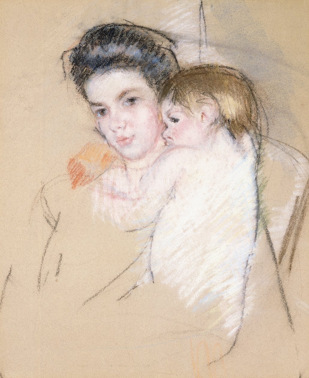 Mutter und nacktes Kind von Mary Cassatt