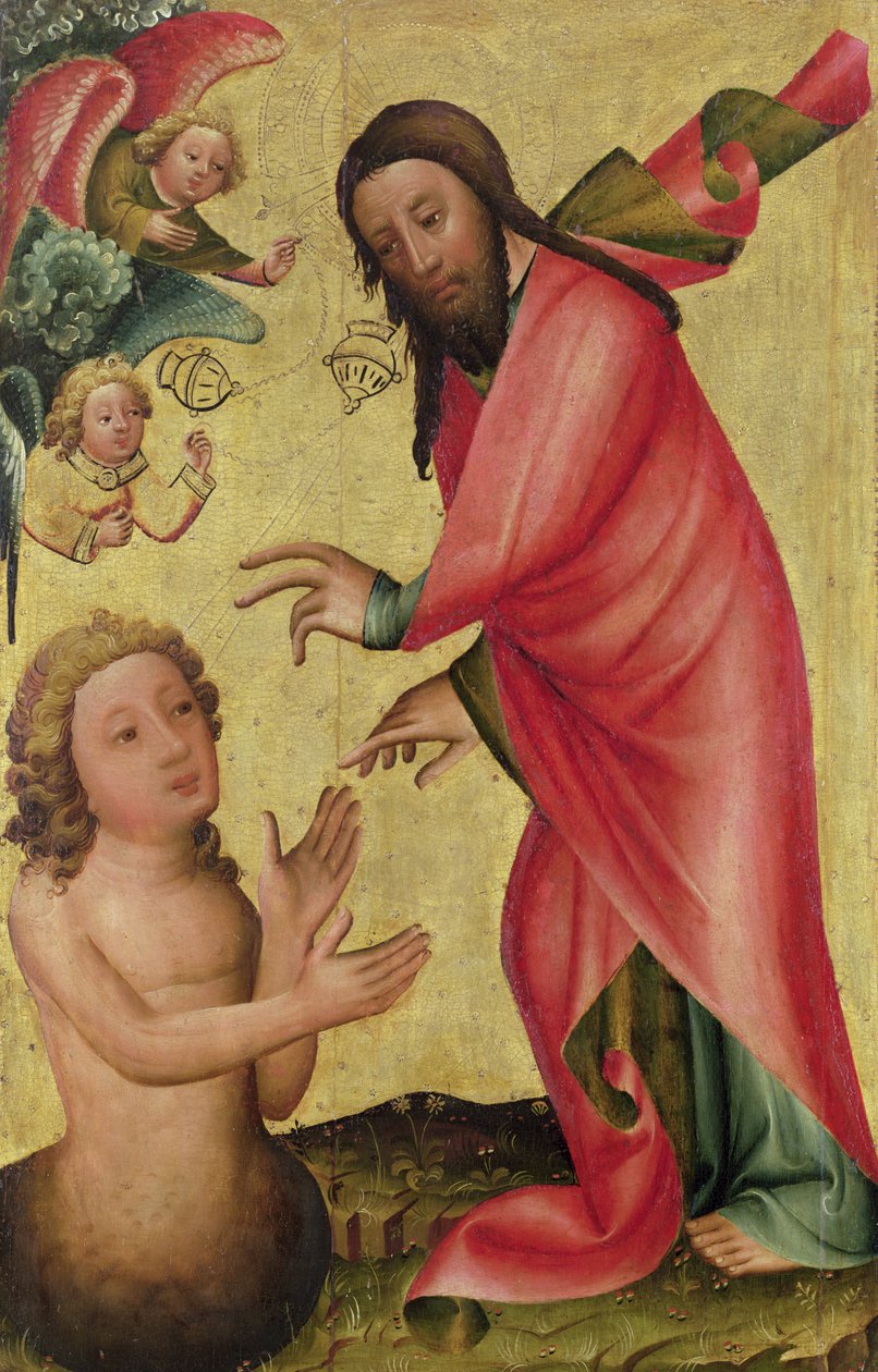 Die Erschaffung Adams (Detail) von Master Bertram of Minden